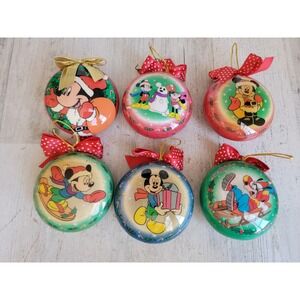 Vintage enesco Mickey mouse variety mini Goofy set Xmas Disney snowman